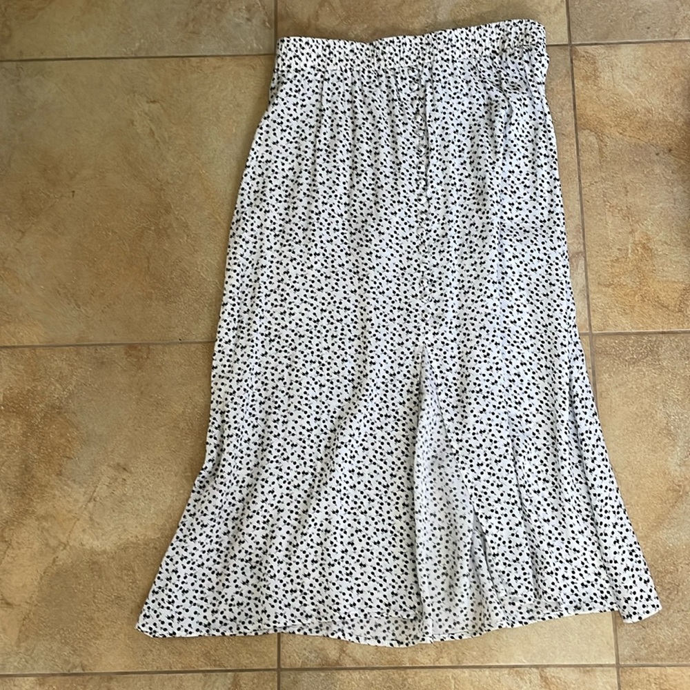 White polka dot skirt